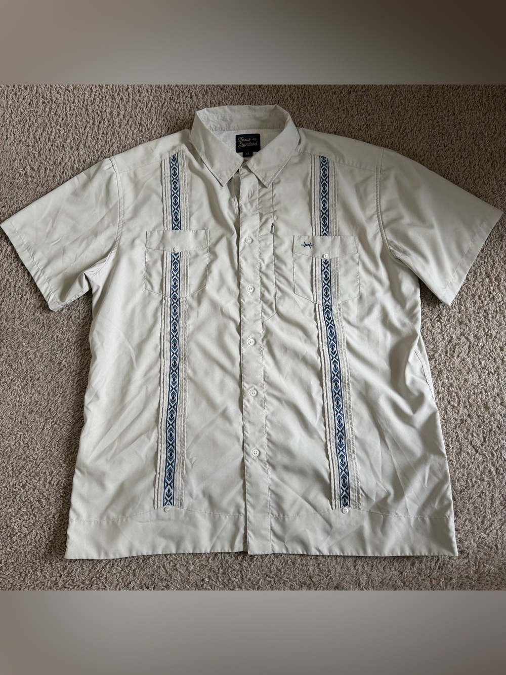 Texas Standard Guayabera Libre Button Down Short Sleeve Shirt